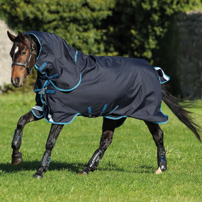 Horseware Amigo Bravo 12 Plus Turnout Rug Bundle with Disc Front - Dark Navy/Electric Blue/Navy